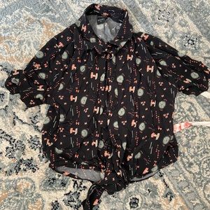 Star Wars tie front blouse
